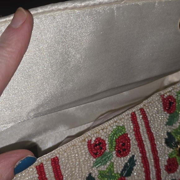 Rachel Zoe Beaded Clutch - White, Red, Green - Picture 4 of 8